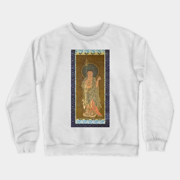 Goryeo Dynasty Bhikkhu Buddhist Monk Kshitigarbha Crewneck Sweatshirt by pdpress